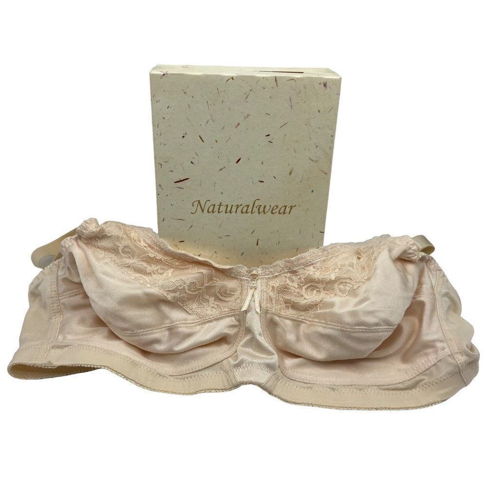Trulife‎ Naturalwear Pocketed Mastectomy Bra with Pearls Nude/Beige NWT 44B